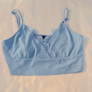 Baby blue crop top